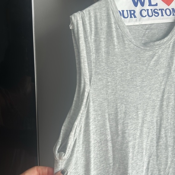 SUMMERSALT Heather Gray Dress with muscle tee sleeves - Picture 6 of 9